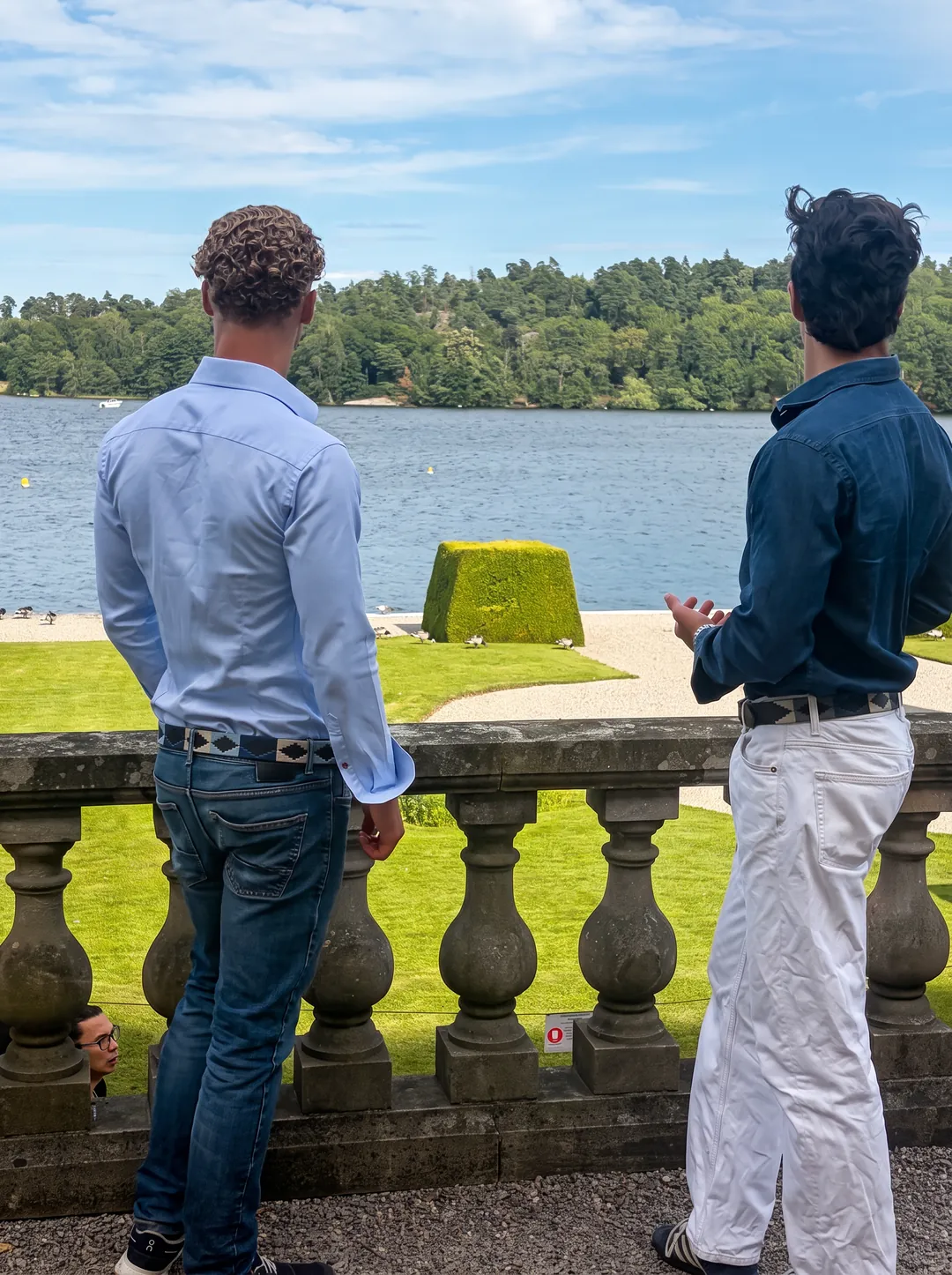 Nordforsstockholm founders wearing hand-stitched leather belts in Stockholm